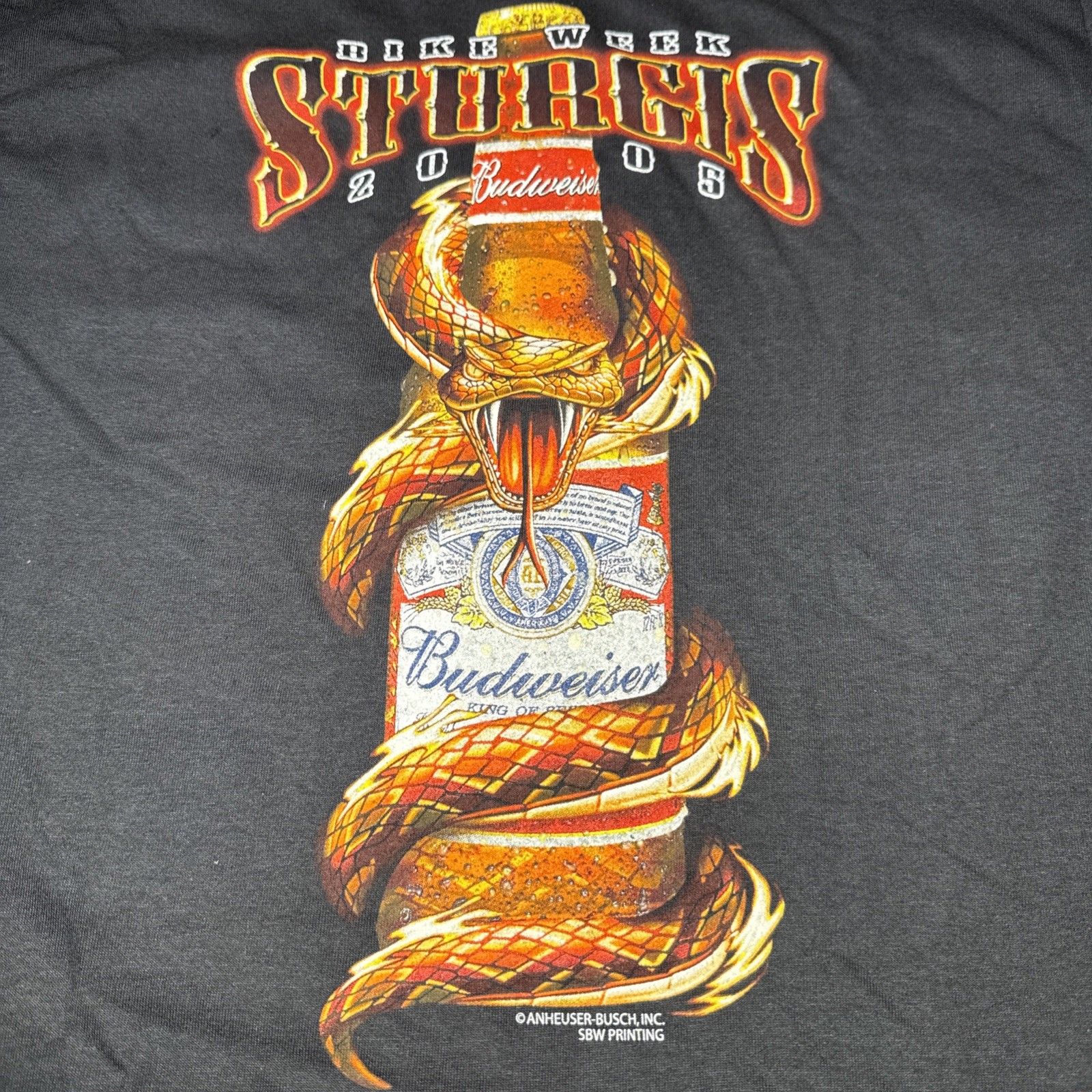 Budweiser 2005 Sturgis Bike Week T Shirt — image 2 of 4